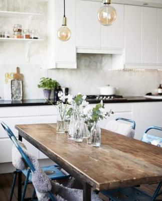 45 ideas para decorar con mesas de comedor de madera y forja | Decoración