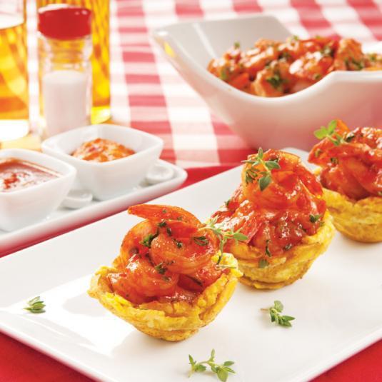 Cestas de plátano rellenas