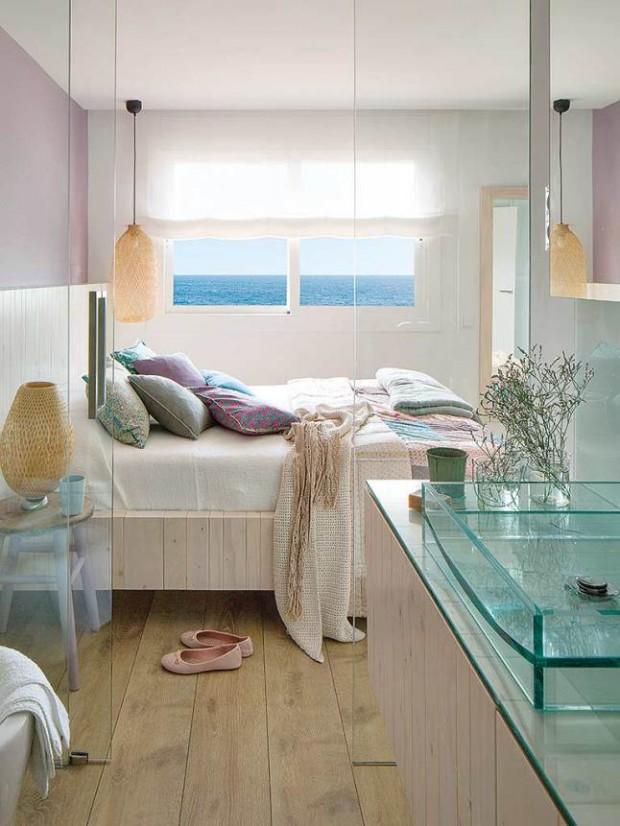 Baño acristalado