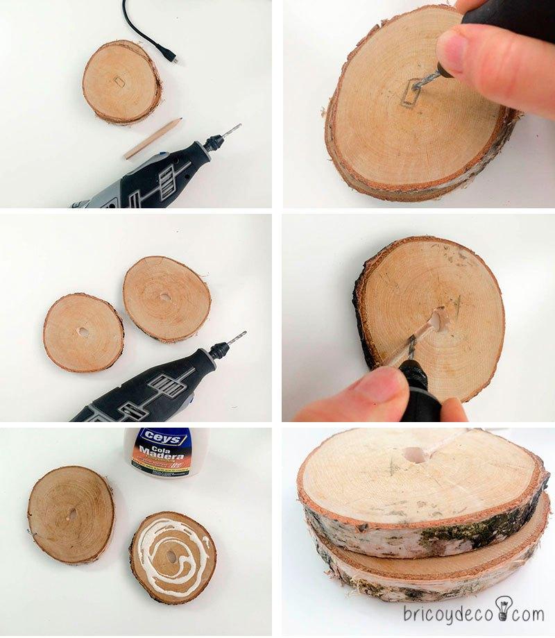 regalos DIY para invitados base para cargador de móvil