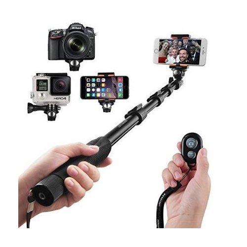 Arespark selfie palillo GoPro DC Monopod-su mejor opción palillo selfie nunca Este es un hecho de aluminio sólido ligero palo prima selfie para GoPro, DSLR, cámaras compactas y todos los teléfonos inteligentes (iPhone 6 Plus, 6, 5S, 5C, 5, 4S, Ga...