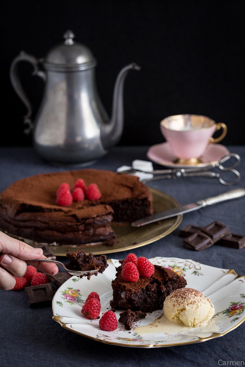 Tarta de chocolate americana cuchara