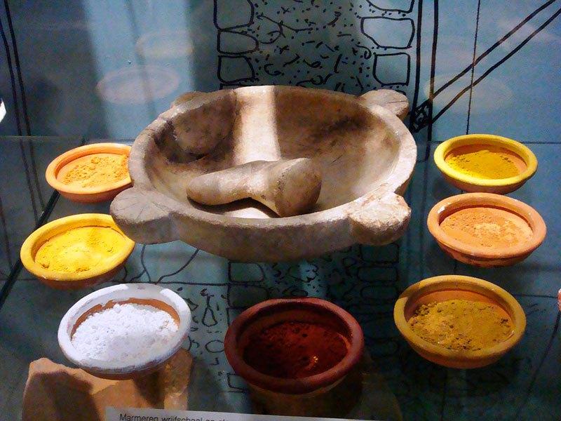 colorantes naturales para pintar a partir de minerales