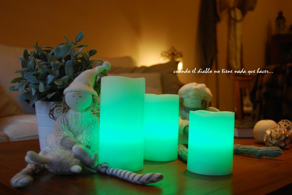 Detalle de las velas led