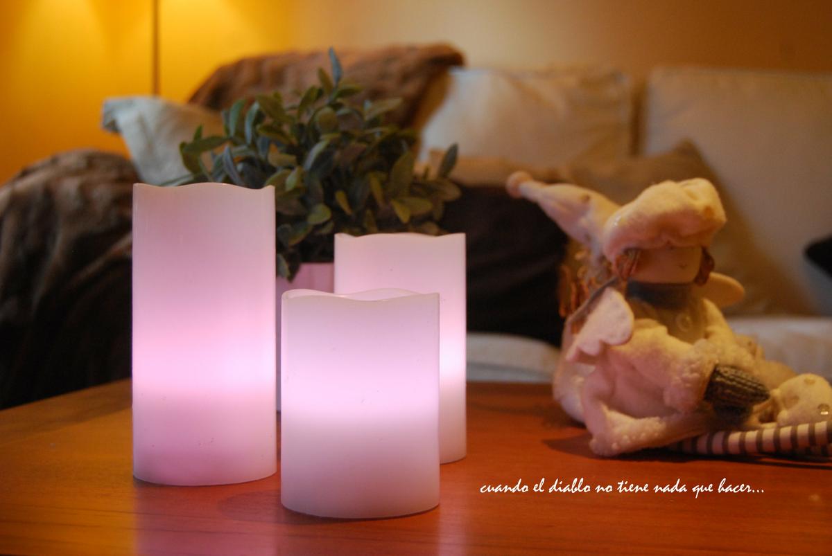 Detalle de las velas led