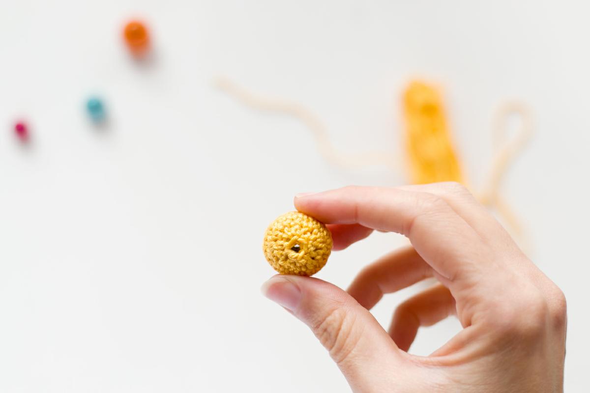 cuenta forrada de ganchillo