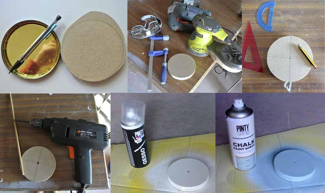 Espejo con bolas de madera