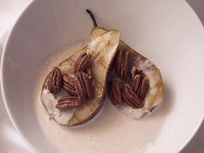 postre saludable peras, paleo, sin gluten, sin lácteos