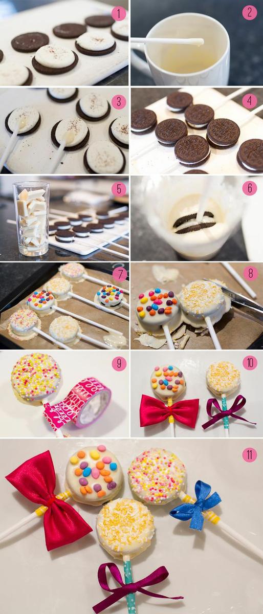 cake pops con galletitas oreo