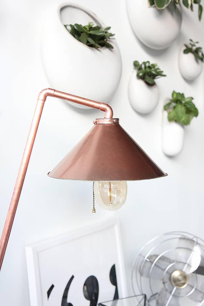 lampara de cobre DIY
