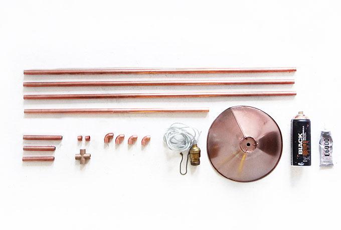 lampara de cobre DIY