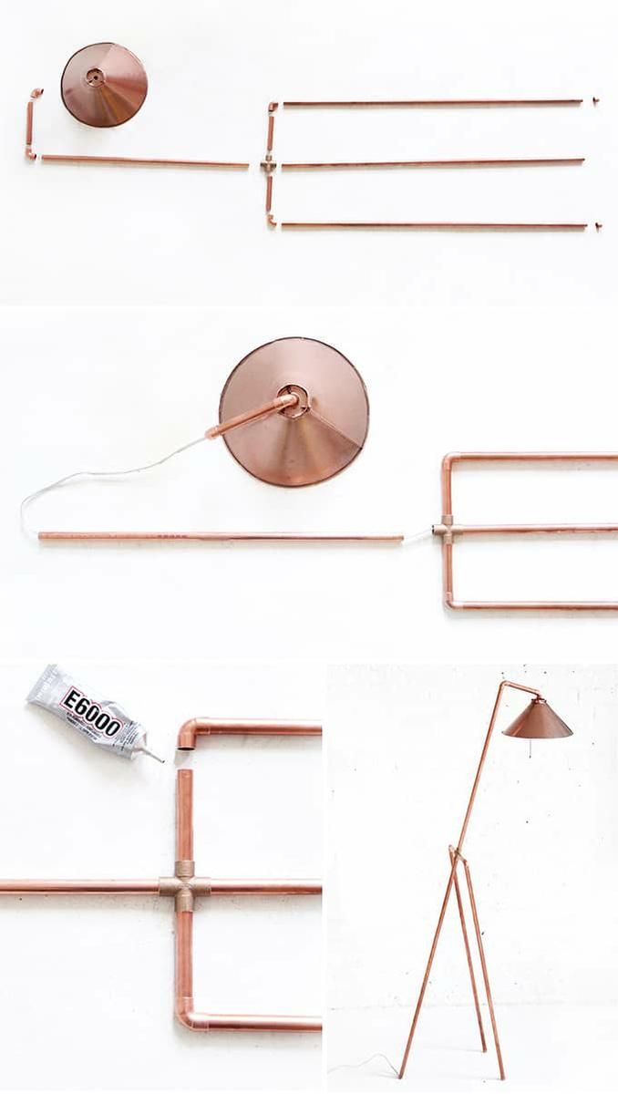 lampara de cobre DIY