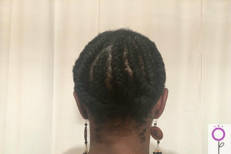 Estilo protector para pelo afro flat twist