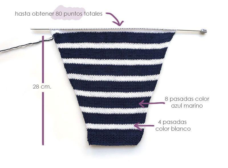 Chaqueta de punto marinera DIY - Tutorial y patrón