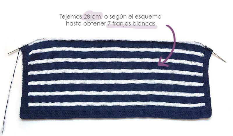 Chaqueta de punto marinera DIY - Tutorial y patrón