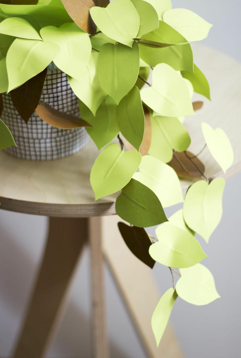 hermosas plantas artificiales hechas con papel