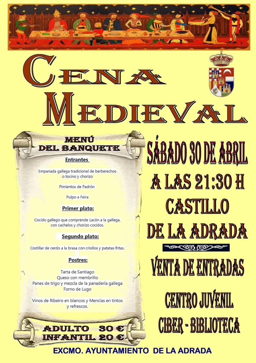 Cartel Cena Medieval