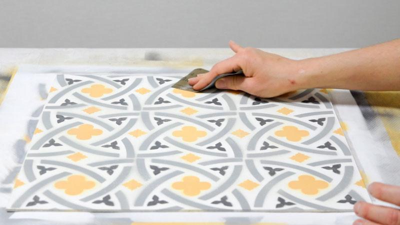 DIY mesita vintage estilo baldosas hidráulicas 7