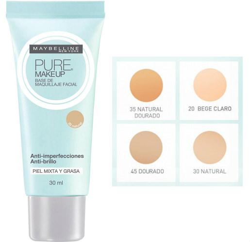 base de maquillaje para piel grasa Maybelline