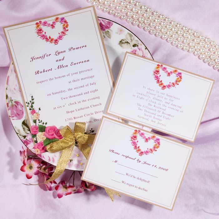 Invitaciones de boda para desarrollar gratis en casa