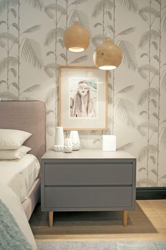 Renovar un dormitorio con presupuesto mini - papel pintado