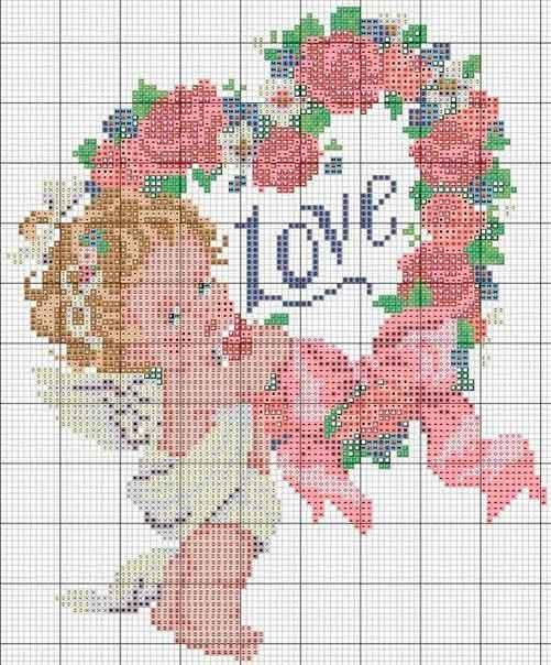 Gráficos de flores punto de cruz gratis