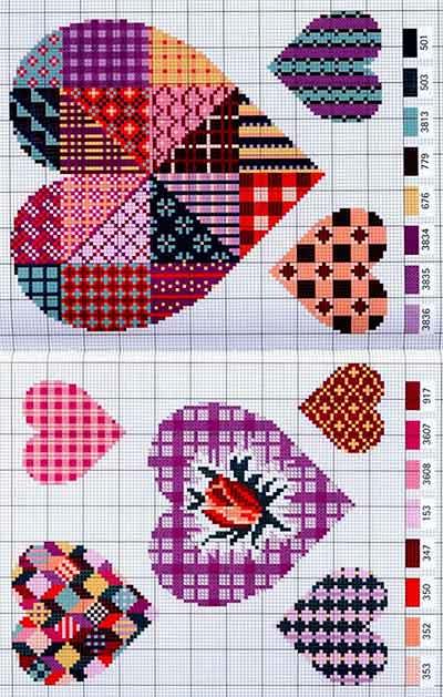 Gráficos de flores punto de cruz gratis