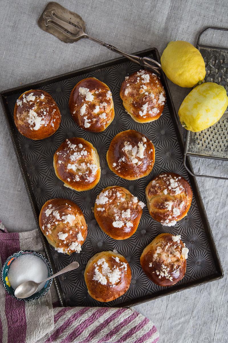 Bollos suizos de aceite de oliva cenital