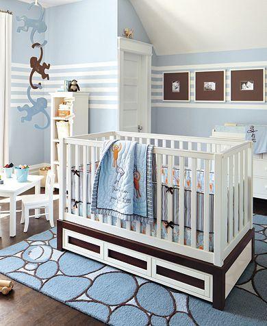 cuarto de bebes en color celeste