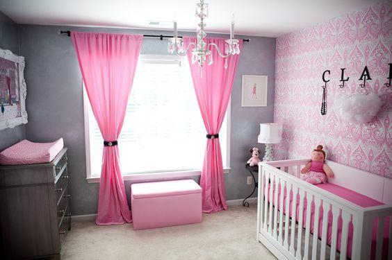 habitaciones de bebes rosa