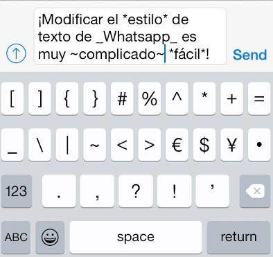 texto pre modificado en whatsapp