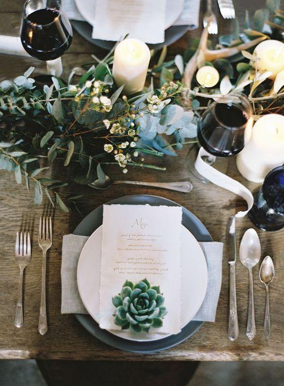Decorar con cactus detalles para vestir una mesa de fiesta