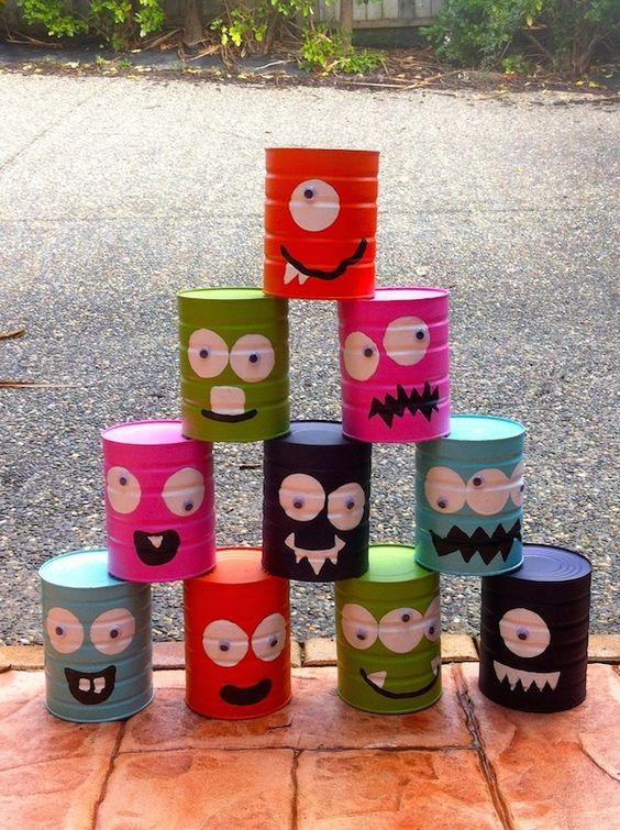 juegos para niños con latas recicladas