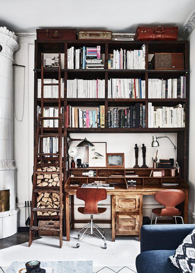 escritorio madera vintage