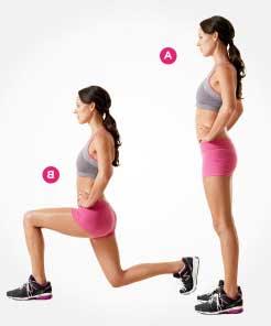 ejercicios para fortalecer gluteos estocadas