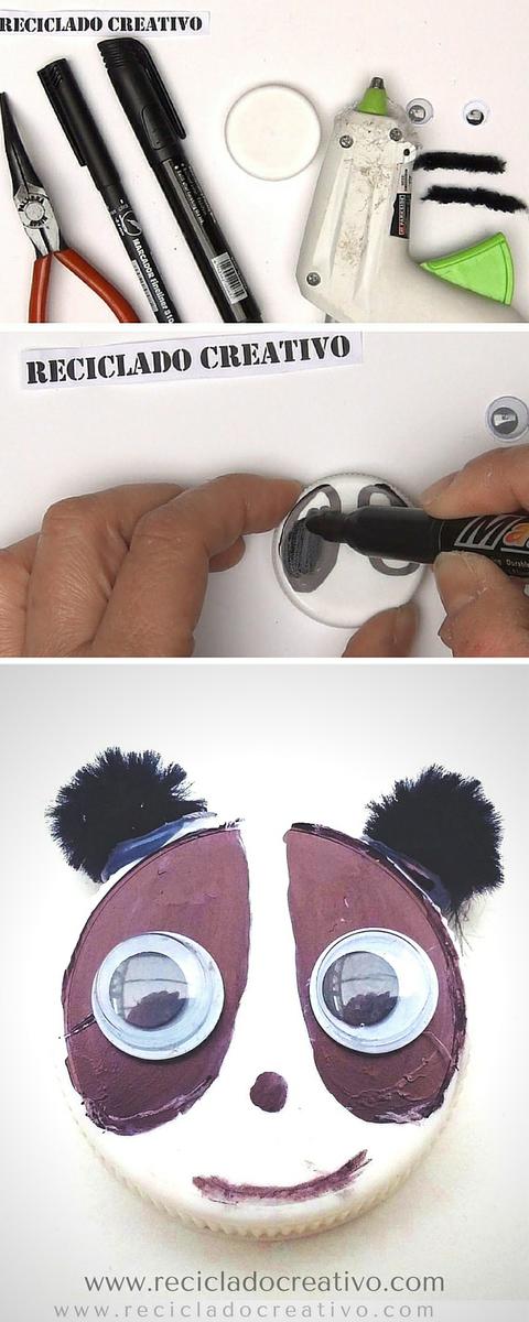 Oso Panda Manualidad para niños y reciclaje