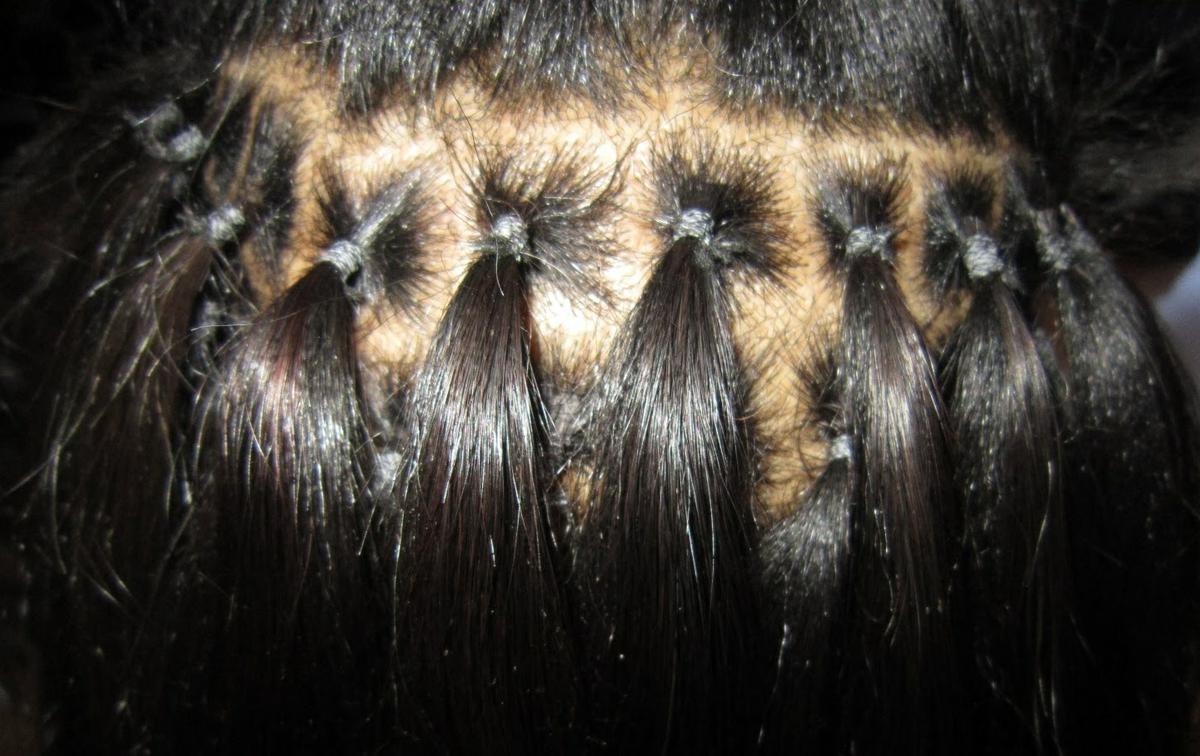 diferentes extensiones de pelo