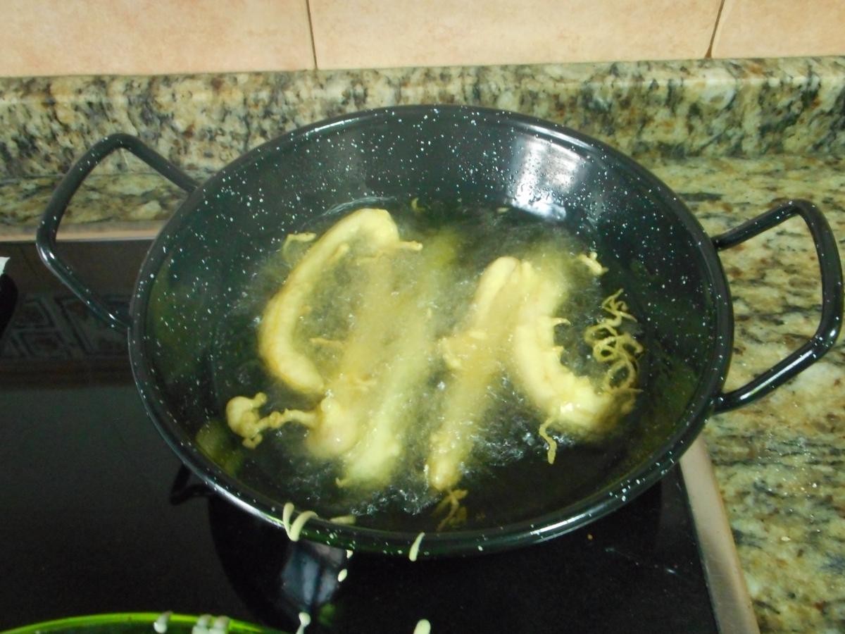 pimientos en tempura