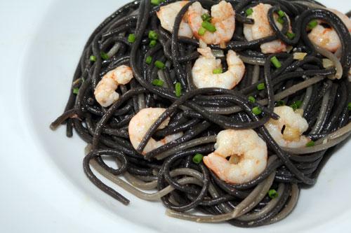 Pasta-con-Gambas-al-ajillo
