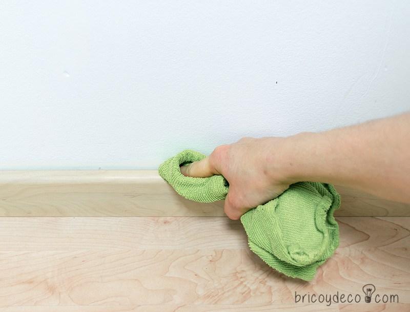 limpiar antes de colocar la cinta de enmascarar para pintar