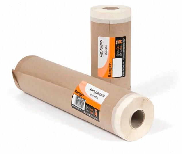 combinación cinta de enmascarar para pintar y papel