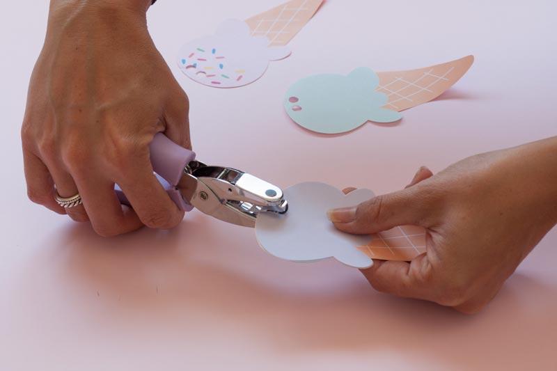 Descargable guirnalda de helados.