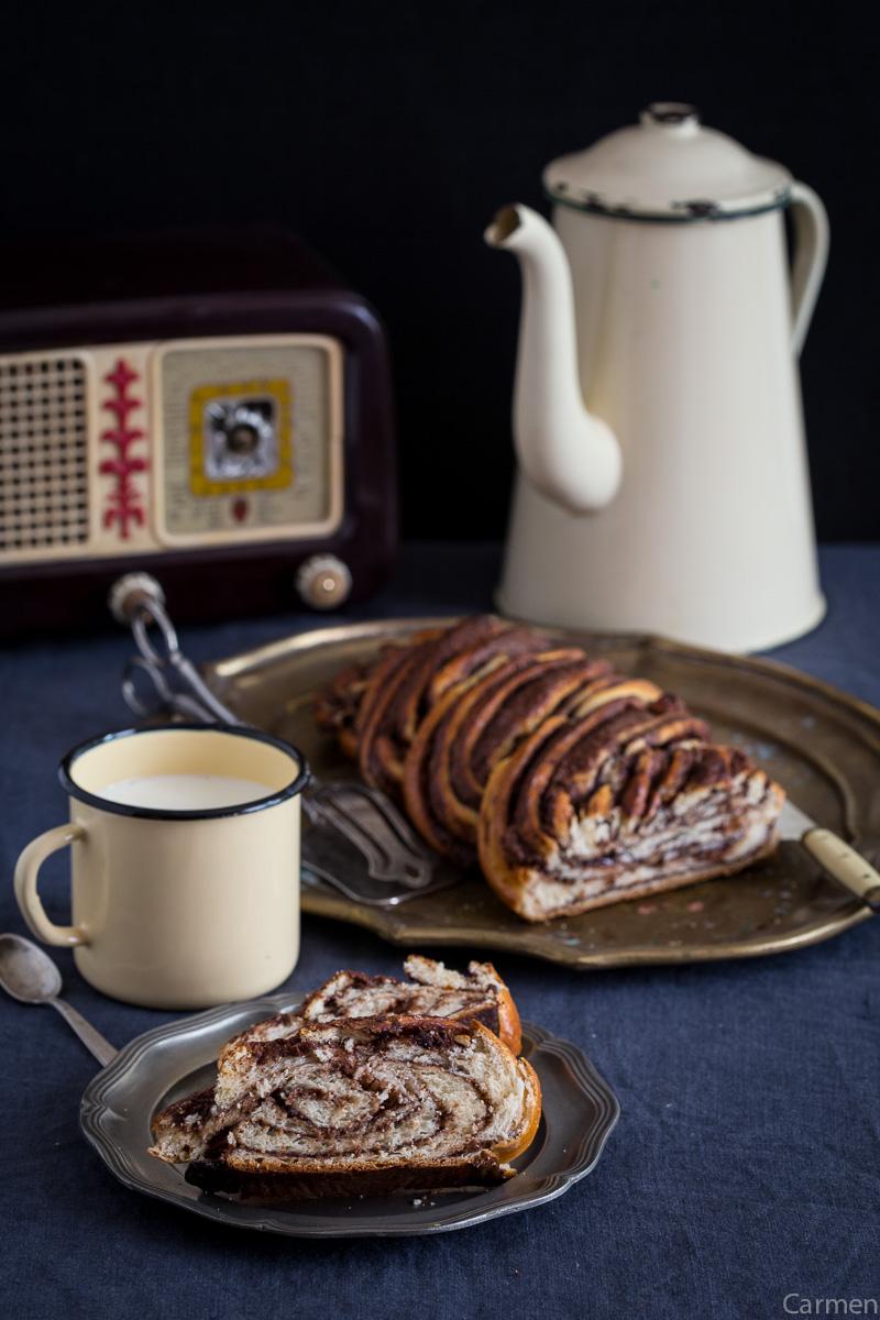 Trenza de nutella frontal