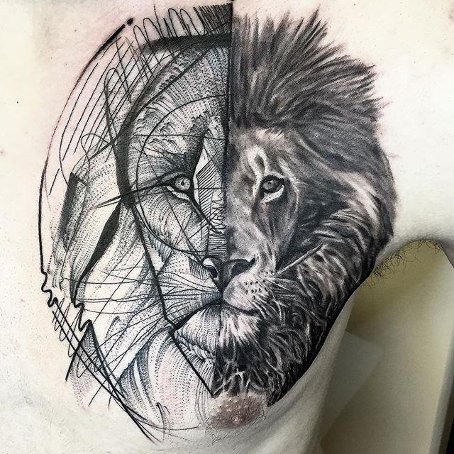 Sketch tattoo Frank Carrilho Animales Geometrico