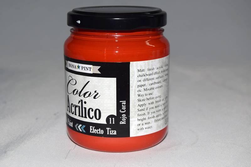 Pintura Chalk Paint Color Rojo Coral