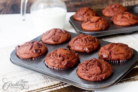muffins con extra chocolate