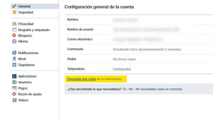 borrarse de facebook