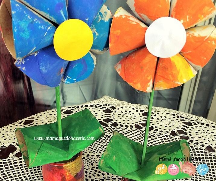 Flores de Tubos de Carton