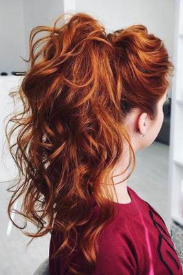 cabello rojo largo