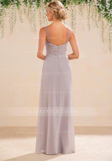 Vestido gris largo para invitada 2